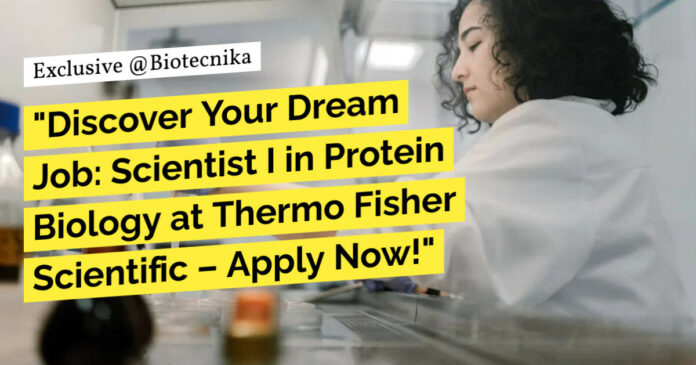Protein Biology Scientist at Thermo Fisher Scientific – Apply Now!