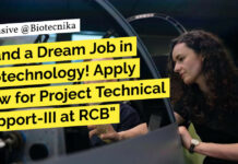 MSc Life Sciences, MTech Biotech Job – Apply Now for Project Vacancy at RCB Project Vacancy at RCB