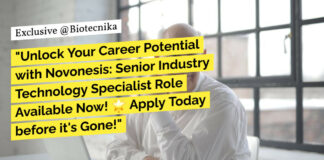 Novonesis Senior Industry Technology Specialist Role For Biotech, Biochem, Food Tech & Microbiology Apply