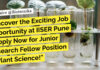Exciting Job Opportunity at IISER Pune – Apply Now for Junior Research Fellow Position IISER Pune BTech Project Vacancy - Life Sciences & Biotechnology Apply