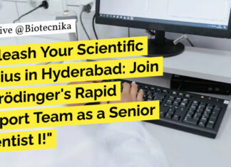 Schrödinger Biology Scientist Recruitment - Apply Online