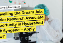 Biological Sciences Senior Research Associate Opportunity at Syngene – Apply Now! Biological Sciences Senior Research Associate Opportunity at Syngene – Apply Now!