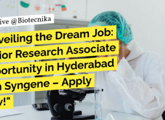 Biological Sciences Senior Research Associate Opportunity at Syngene – Apply Now! Biological Sciences Senior Research Associate Opportunity at Syngene – Apply Now!