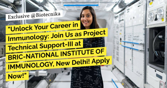 BRIC-NII BSc Life Sciences Job - Mol Bio, Genetics, Biotech Apply