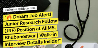 AIIMS Bhubaneswar JRF Vacancy For Life Sciences - Attend Walk-In