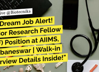 AIIMS Bhubaneswar JRF Vacancy For Life Sciences - Attend Walk-In