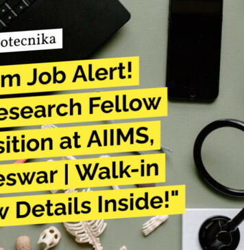AIIMS Bhubaneswar JRF Vacancy For Life Sciences - Attend Walk-In
