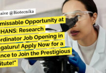 NIMHANS Research Coordinator Job