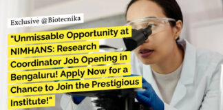NIMHANS Research Coordinator Job