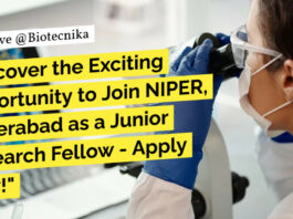 NIPER Life Sciences Research Fellow Job - Applications Invited