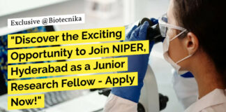 NIPER Life Sciences Research Fellow Job - Applications Invited