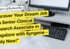 Life Sciences Clinical Research Associate at Syngene – Apply Now! life-sciences-clinical-research-associate-syngene-apply-now