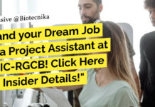 BRIC-RGCB Project Vacancy For Life Sciences - Apply Online