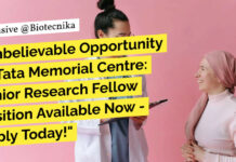 TMC-ACTREC JRF Position Available Now - Attend Walk-In-Interview!