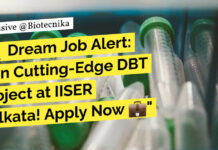 IISER Kolkata Research Position Available For Biotech & Biochem, Apply Online