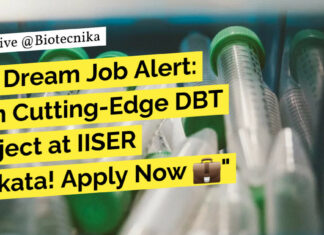 IISER Kolkata Research Position Available For Biotech & Biochem, Apply Online