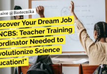 NCBS Teacher Training Coordinator Recruitment - PhD Biology Apply Online