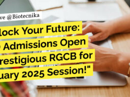 RGCB PhD 2025 Admissions Open - Apply Online