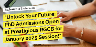 RGCB PhD 2025 Admissions Open - Apply Online