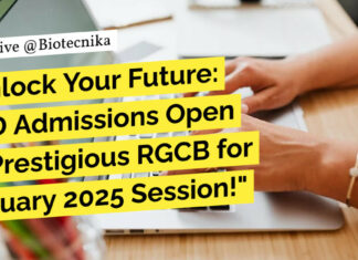 RGCB PhD 2025 Admissions Open - Apply Online