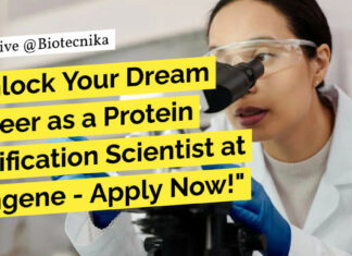 Protein Purification Scientist at Syngene - Apply Now! MSc, MTech Life Sciences & Mol Eligible