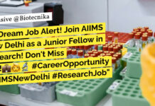 AIIMS Delhi Junior Research Fellow Recruitment - MSc Biochem, Biotech & Microbiology Apply