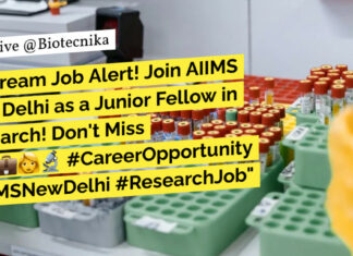 AIIMS Delhi Junior Research Fellow Recruitment - MSc Biochem, Biotech & Microbiology Apply