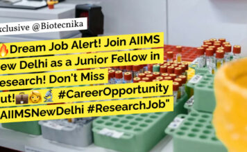 AIIMS Delhi Junior Research Fellow Recruitment - MSc Biochem, Biotech & Microbiology Apply