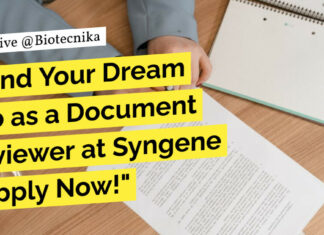 Biological Sciences Document Reviewer at Syngene - Apply Now!
