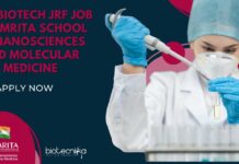 MSc Biotech JRF Job