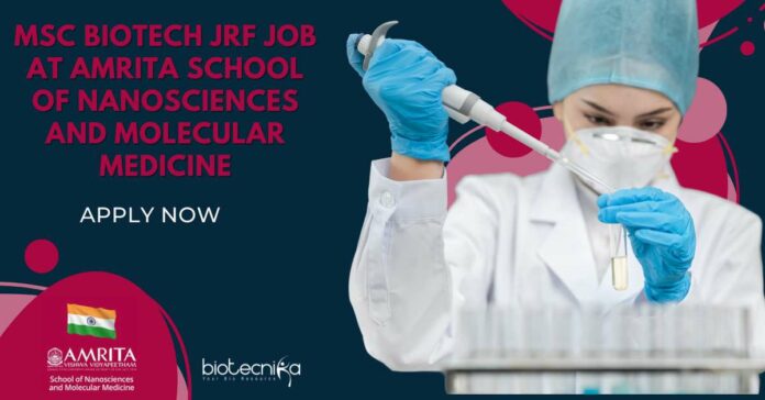 MSc Biotech JRF Job