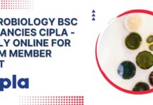 Microbiology BSc Vacancies Cipla - Apply Online For Team Member Post