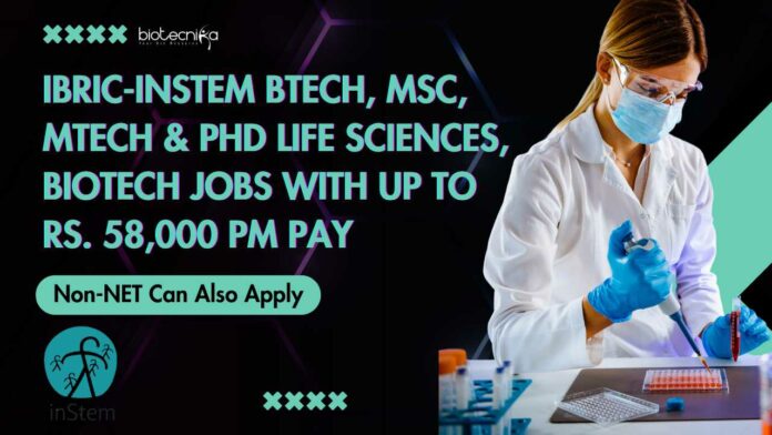 iBRIC-inStem Project Vacancies