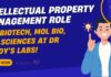 Intellectual Property Management Role For Biotech, Mol Bio, Life Sciences at Dr Reddy’s Labs! Intellectual Property Role For Biotech