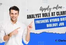 Freshers Hybrid Biotech Analyst Role at Clarivate - Apply Online