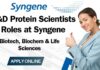 R&D Protein Scientists Syngene