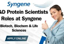 R&D Protein Scientists Syngene