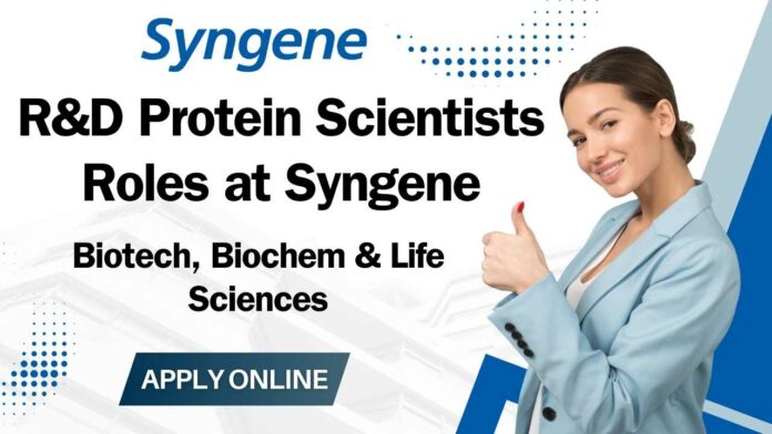 R&D Protein Scientists Syngene