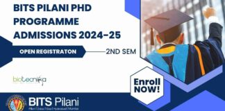 BITS Pilani PhD Admissions 2024-25