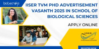 IISER TVM PhD 2025 Admissions