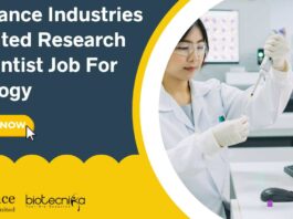Reliance Industries Scientist Vacancy