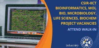 IICT Bioinformatics Project Vacancies