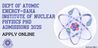 DAE-SINP PhD Admissions 2025