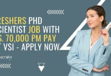 Freshers PhD Scientist Job