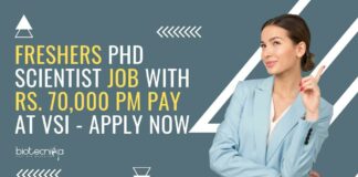 Freshers PhD Scientist Job