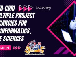 CDRI Bioinformatics Project Vacancies