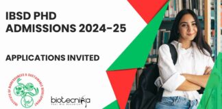 IBSD PhD Admissions 2024-25