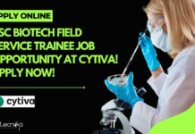 BSc Biotech Field Service Trainee