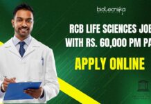 RCB Vacancy Life Sciences