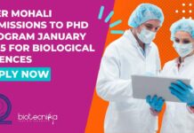 IISER Mohali 2025 Admissions PhD